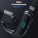 Wireless Bluetooth Headphone With Digital Display - Black