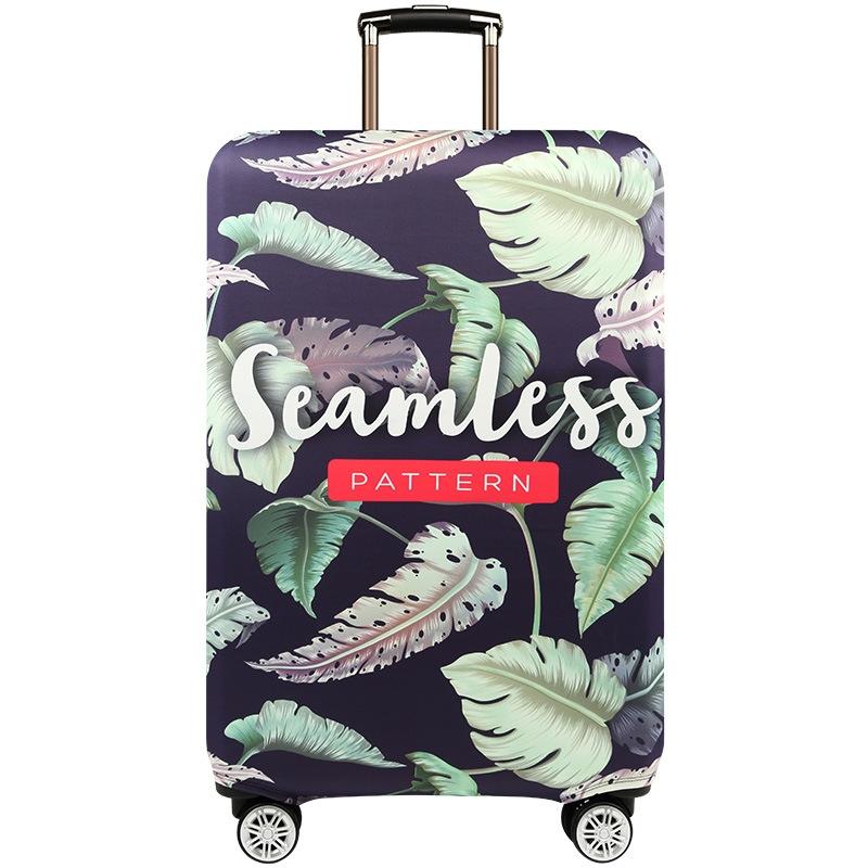 Stretchy Luggage Dust Cover - Durable & Protective - Size L - Tropical Palm - S