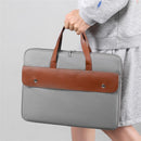 Stylish Pu Leather Laptop Bag - Briefcase Cover - Beige - 14 Inch