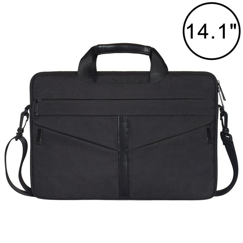 Stylish Zipper Laptop Bag With Shoulder Strap - Durable & Breathable - Black