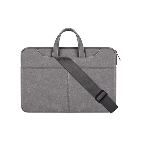 13.3 Inch Detachable Shoulder Laptop Bag - Frosted Pu Business - Light Gray