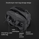 Large Capacity Men Shoulder Messenger Bag Fits Laptops Multi Functional - Black