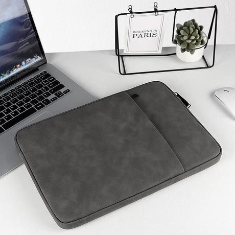 13.3 Inch Double Layer Waterproof Laptop Liner Bag - Dark Gray