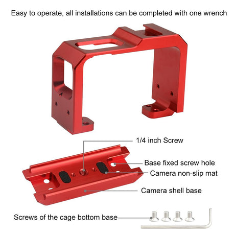 Aluminum Frame Cage For Insta360 One R With Cold Shoe And Tripod Base