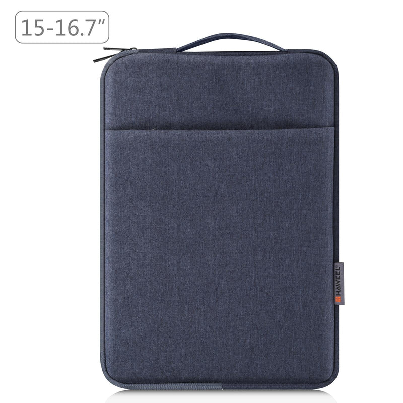 15-16.7 Inch Laptop Sleeve Briefcase With Zipper And Handle - Black