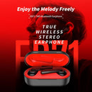 Waterproof Wireless Bluetooth Earphones - Stereo 5.0 - Black