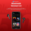 Waterproof Wireless Bluetooth Earphones - Stereo 5.0 - Black