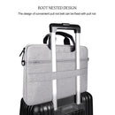 Waterproof Oxford Cloth Laptop Bag With Concealed Handle & Luggage Tie Rod - Black