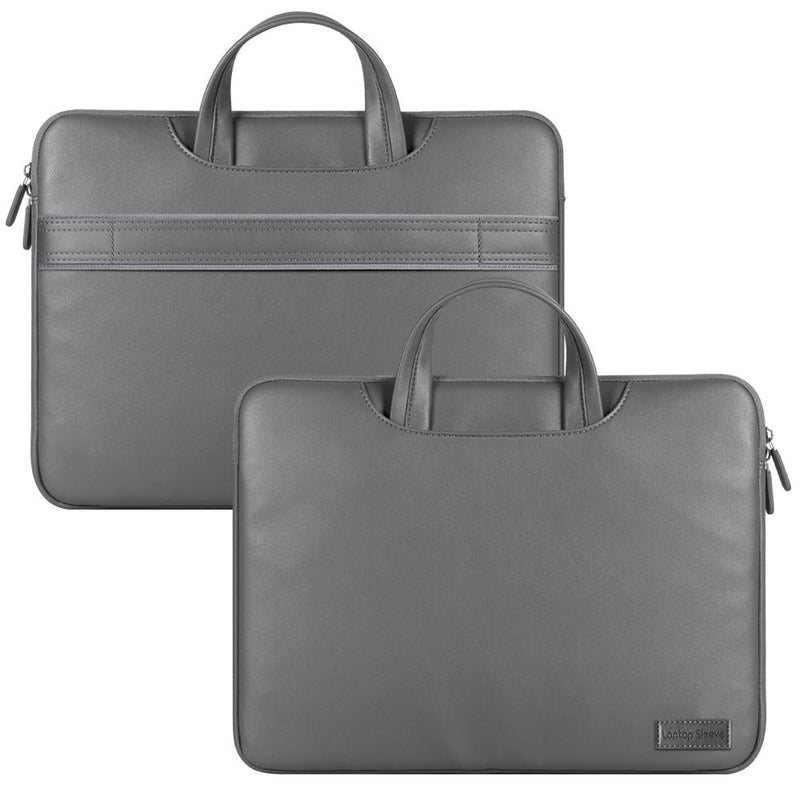 15 Inch Waterproof Pu Laptop Inner Bag - Grey