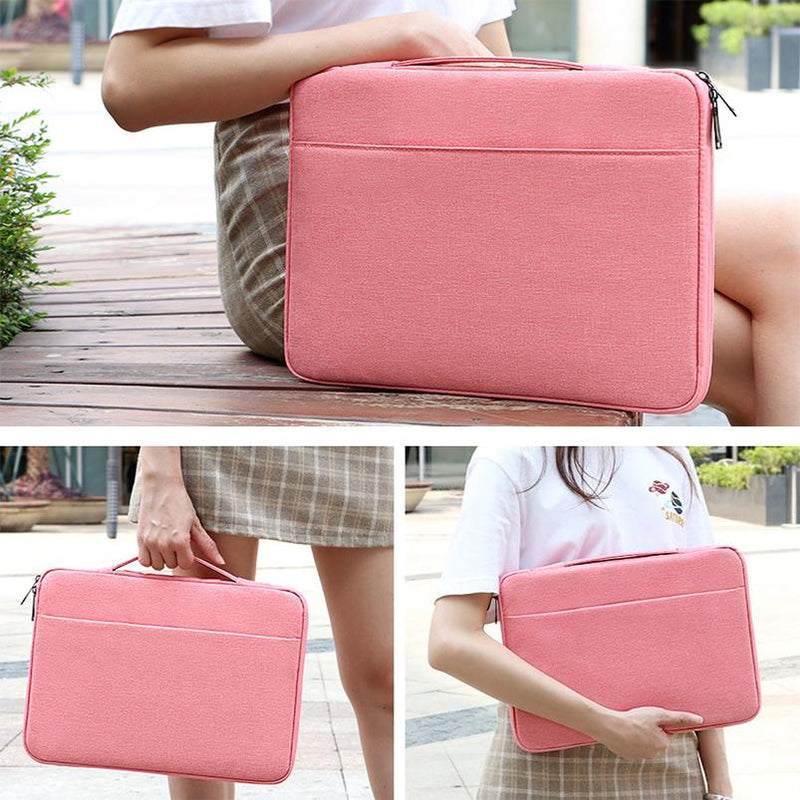 Waterproof Portable Laptop Case - 14.1-15.4 Inches - Beauty Pink