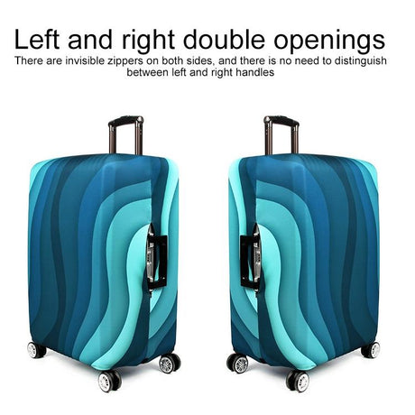 22-24 Inch Travel Suitcase Dust Covers - Elastic & Abrasion-Resistant - Blue Ripple