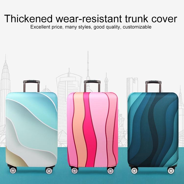 22-24 Inch Travel Suitcase Dust Covers - Elastic & Abrasion-Resistant - Blue Ripple