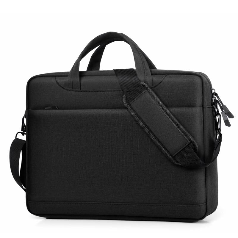 Thickened Airbag Laptop Messenger Bag - Fits 15.6-16.1 Inches - Black