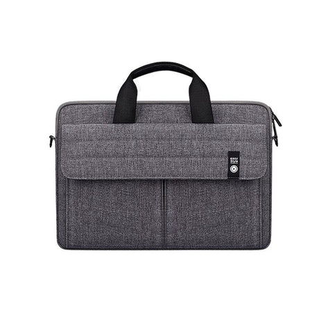 14.1 Inch Laptop Handheld Briefcase Storage Bag - No Shoulder Strap - Grey