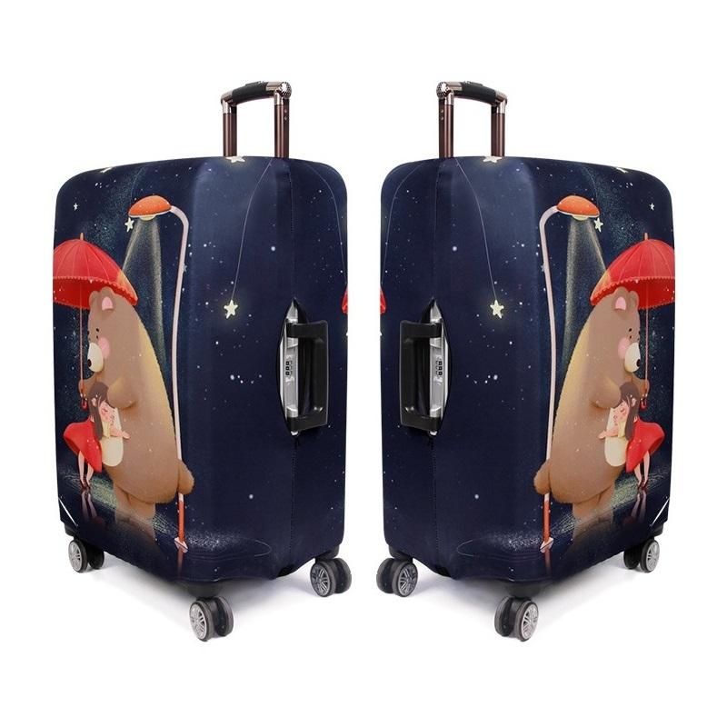 Medium Elastic Dustproof Luggage Cover - Durable & Protective - Bear Girl