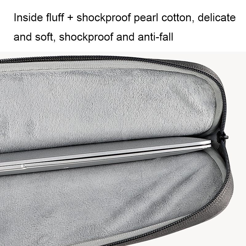 Waterproof Double Layer Laptop Liner Bag - Fits 14.1-15.4 Inches - Dark Gray