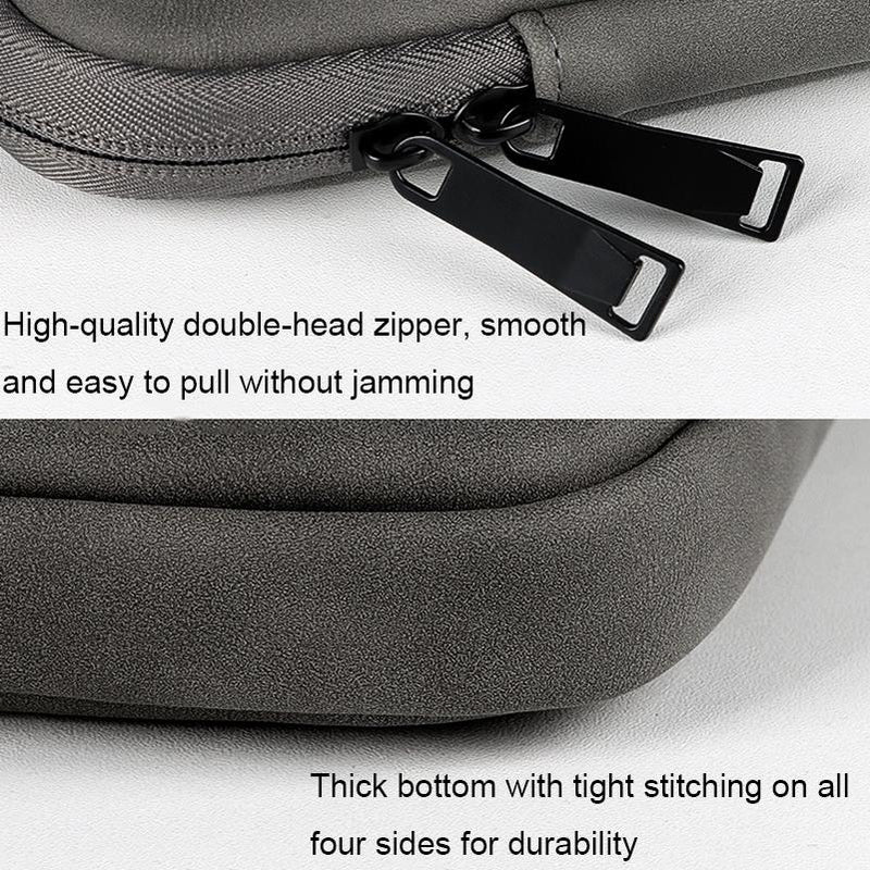 Waterproof Double Layer Laptop Liner Bag - Fits 14.1-15.4 Inches - Dark Gray