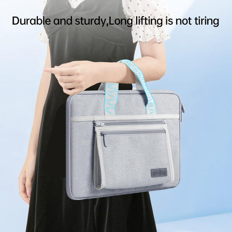 Portable Oxford Laptop Bag - Durable Fabric - Grey