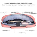 15.6 Inch Laptop One-Shoulder Handbag With Waterproof Anti-Theft Design And Suitcase Belt - Black