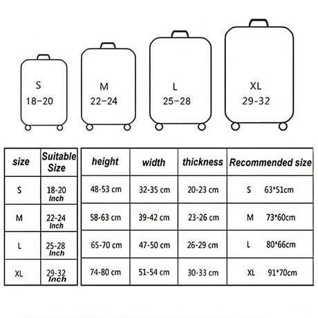 Protective Elastic Luggage Covers - 25-28 Inch - Resistant To Abrasion And Dust - Blue Ripple