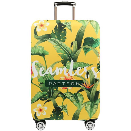 Stretchy Luggage Dust Cover - Durable & Protective - Size L - Tropical Palm - L