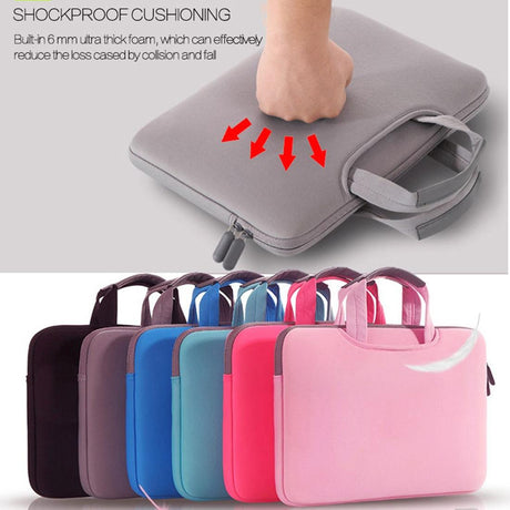 Portable Air Permeable Handheld Sleeve For Macbook Air / Pro And Laptops - 38X27.5X3.5Cm 15.4 Inch