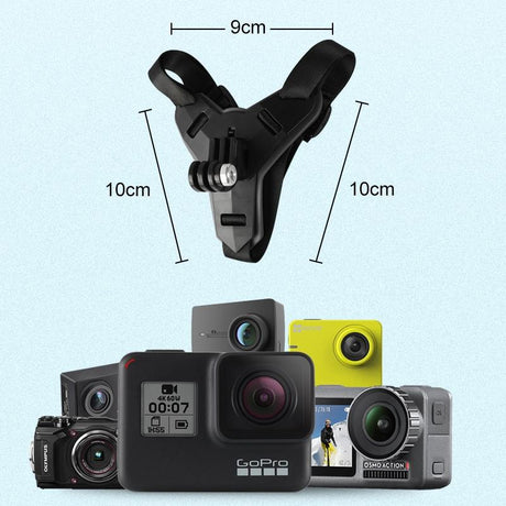 Universal Action Camera Helmet Mount - Compatible With Gopro Insta360 Dji And More