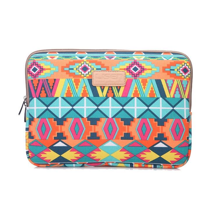 14 Inch Lingge Laptop Liner Bag With Stylish Pattern - Blue Pattern Diamond Lattice