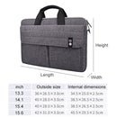 15.6 Inch Laptop Handheld Briefcase Storage Bag - No Shoulder Strap - Grey