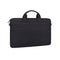 Portable Laptop Tablet Bag - 15.4 Inch Double Side Pockets Soft Handle Oxford Cloth - Black