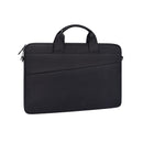 Portable Laptop Tablet Bag - 15.6 Inch Double Side Pockets Soft Handle Oxford Cloth - Deep Space Gray - Black