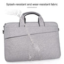 Portable Laptop Tablet Bag - 15.6 Inch Double Side Pockets Soft Handle Oxford Cloth - Deep Space Gray - Black