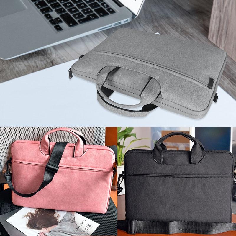 Waterproof Oxford Cloth One-Shoulder Handbag For 15.6 Laptops - Hidden Portable Strap - Black