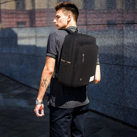 Versatile Oxford Laptop Backpack - Fits 15.6 Macbook Samsung Sony Dell Alienware Chuwi Asus Hp - Black