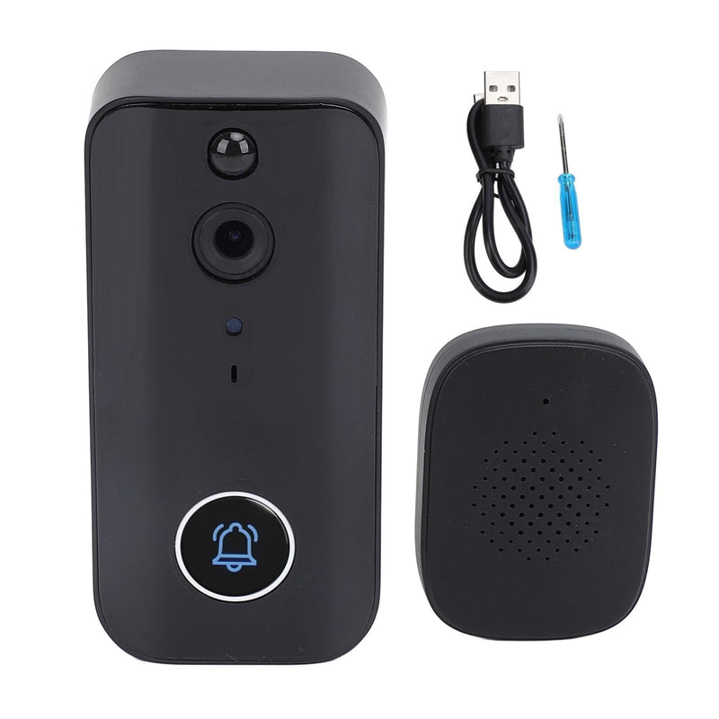 Wireless Doorbell Camera With Night Vision And Motion Detection - Black