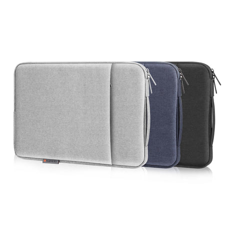 14-15 Inch Laptop Sleeve Briefcase With Zipper And Handle - Gray Blue