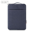 15-16.7 Inch Laptop Sleeve Briefcase With Zipper And Handle - Gray Blue