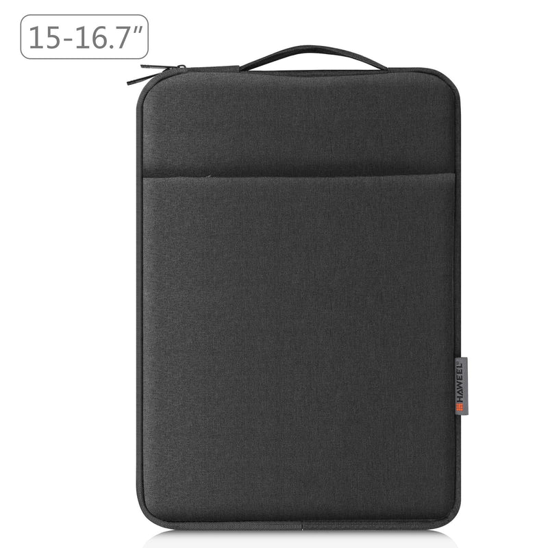 15-16.7 Inch Laptop Sleeve Briefcase With Zipper And Handle - Gray Blue