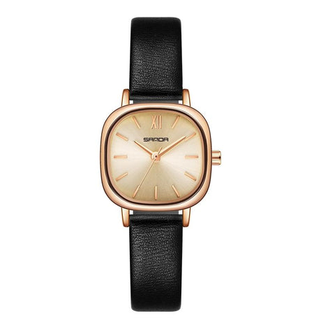 Women Oval Dial Quartz Watch With Simple Bar Scale