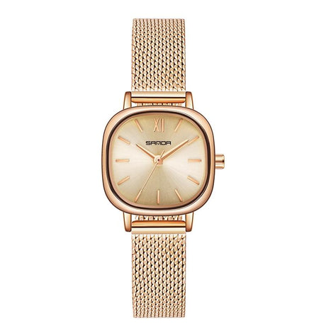 Women Oval Dial Quartz Watch With Simple Bar Scale