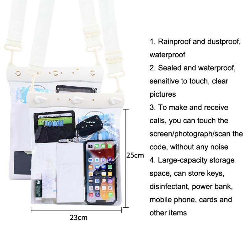 Waterproof Shoulder Messenger Bag For Sundries Phone Compatible - White