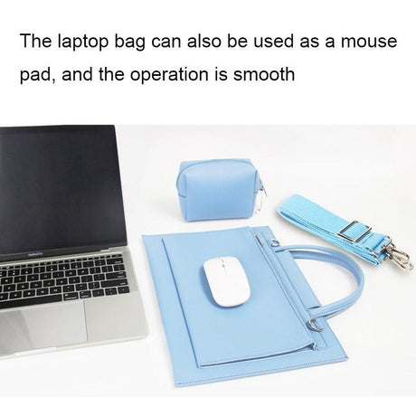 Waterproof Laptop Bag With Power Pack - 13 Inches Portable - Sky Blue