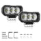 40W 9V - 30V 5 Inch Waterproof 3 - Eye Headlight - Floodlight White Light