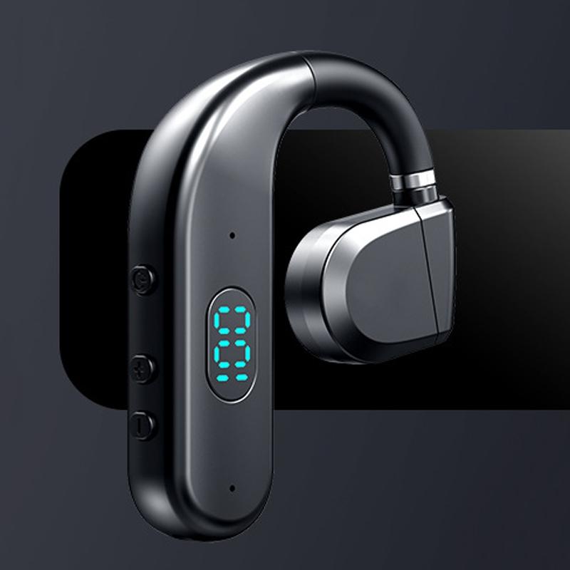 Wireless Bluetooth Headphone With Digital Display - Black