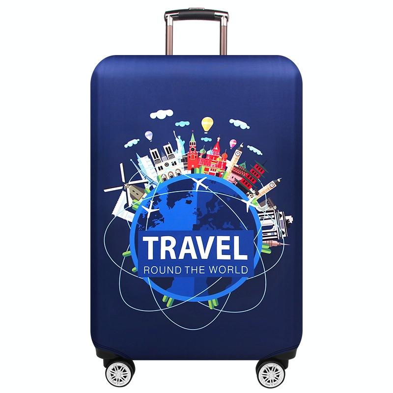 Protective Luggage Cover - Durable Elastic Anti-Dust - Small Size - Happy Planet