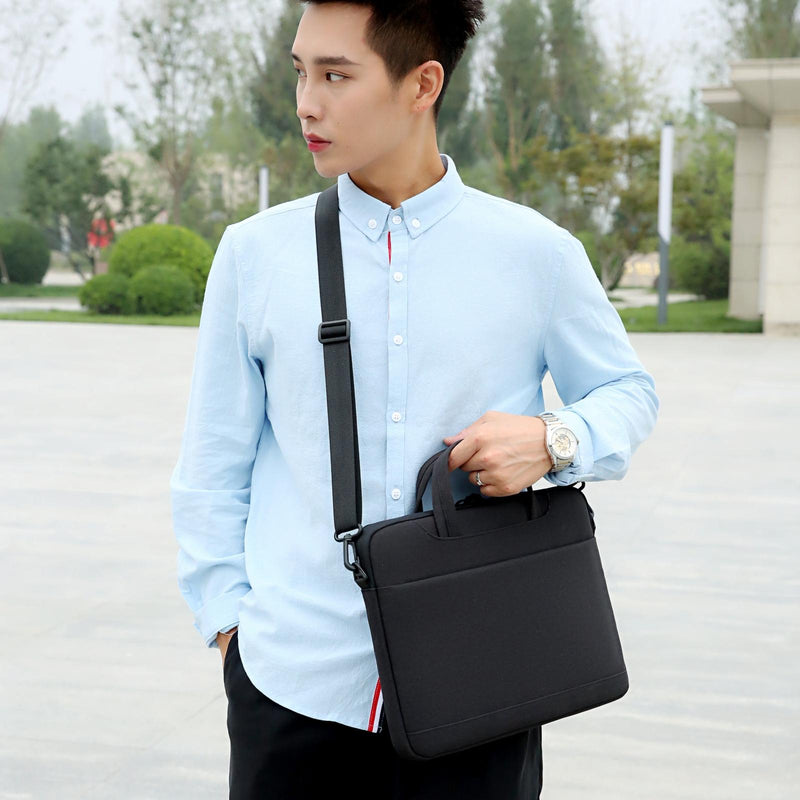 Versatile Laptop Shoulder Bag - Single Strap - Light Blue