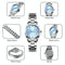 Waterproof Quartz Women Watch With Rhinestone Steel Strap - Delicate And Creative