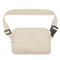 Waterproof Nylon Chest Bag For Outdoor Sports Running Mobile Phone Pocket - White