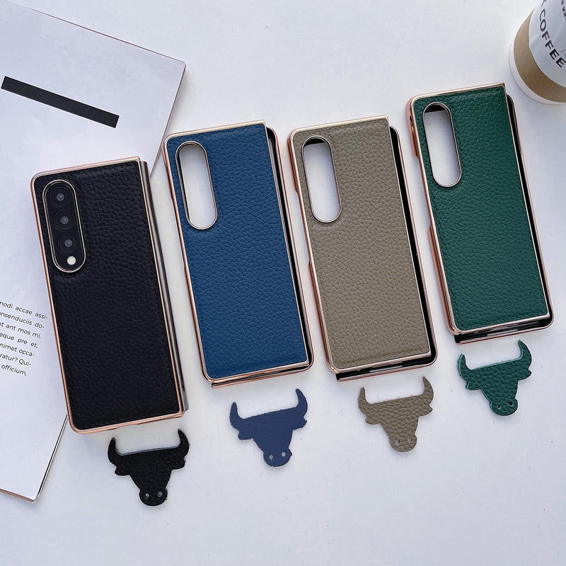 Star Series Nano Electroplating Pu Case For Samsung Galaxy Z Fold 4