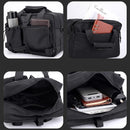 Large Capacity Men Shoulder Messenger Bag Fits Laptops Multi Functional - Grey